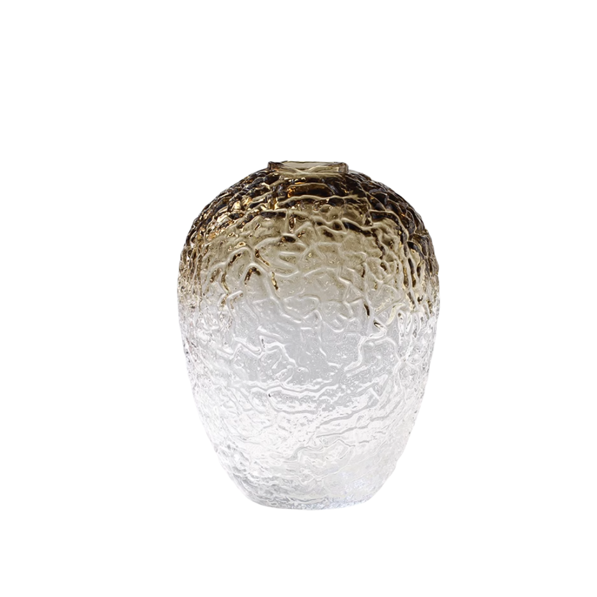 Ice Cracked Glass Vase