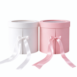 Round Flower Gift Box with Ribbon