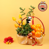 Lucky Harmony (18 Oranges) - Orange and Flower CNY Hamper