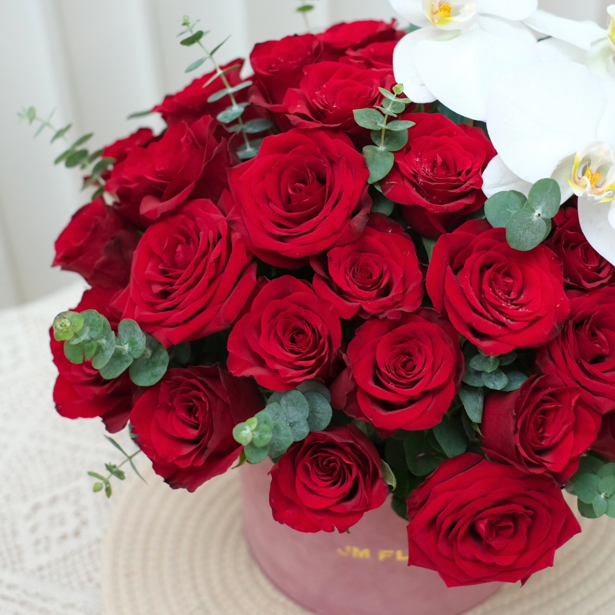 Bed of Roses (24 Roses) - Table Flower Arrangement