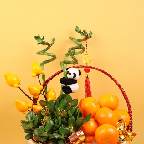 Lucky Harmony (18 Oranges) - Orange and Flower CNY Hamper