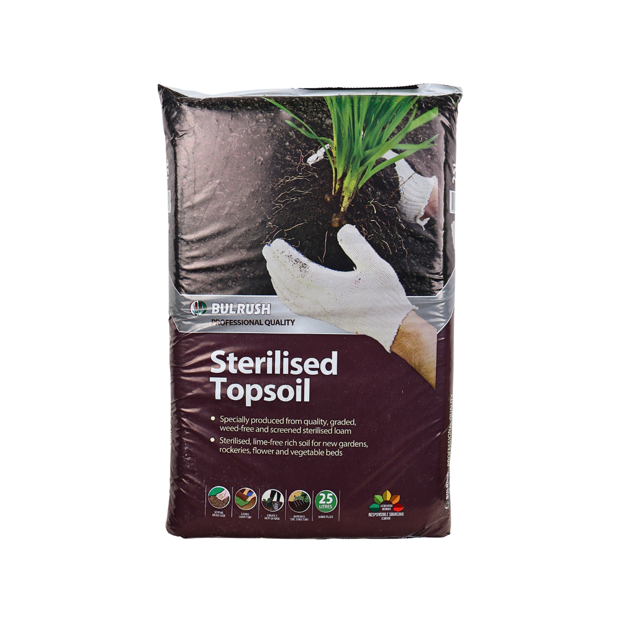 Bulrush Sterilized Top Soil (25L)