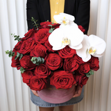 Bed of Roses (24 Roses) - Table Flower Arrangement