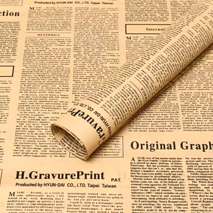 Newspaper Kraft Tissue Paper Wrapper 50x70 - 35pcs