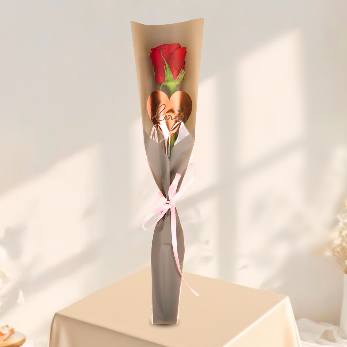 Rose Single Stalk - Colored Sleeve