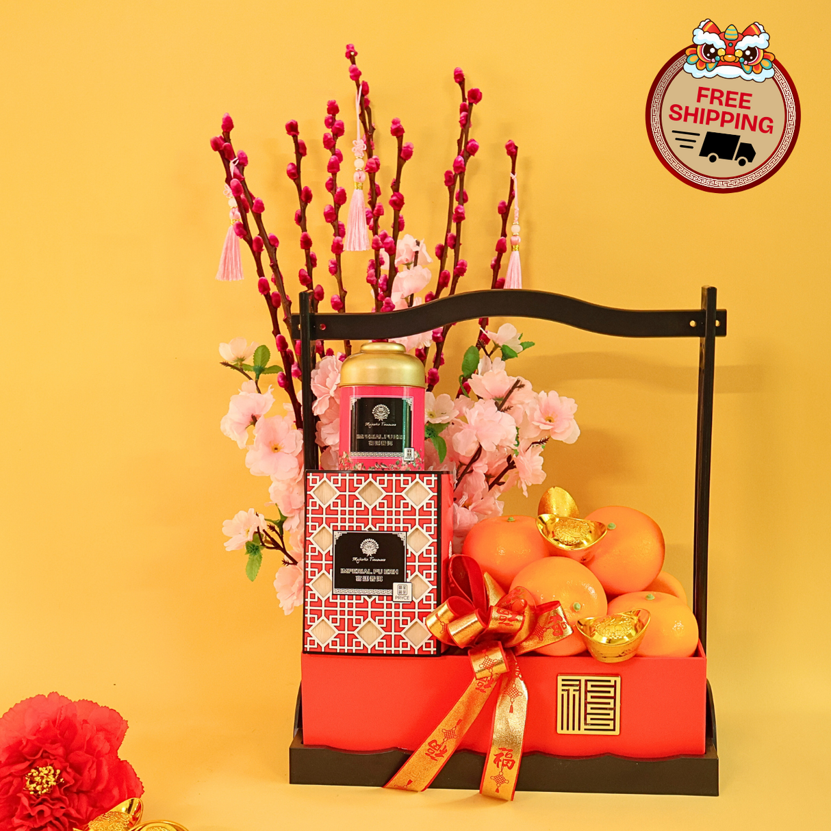 Lunar Legacy (8 Oranges) - Orange and Flower CNY Hamper