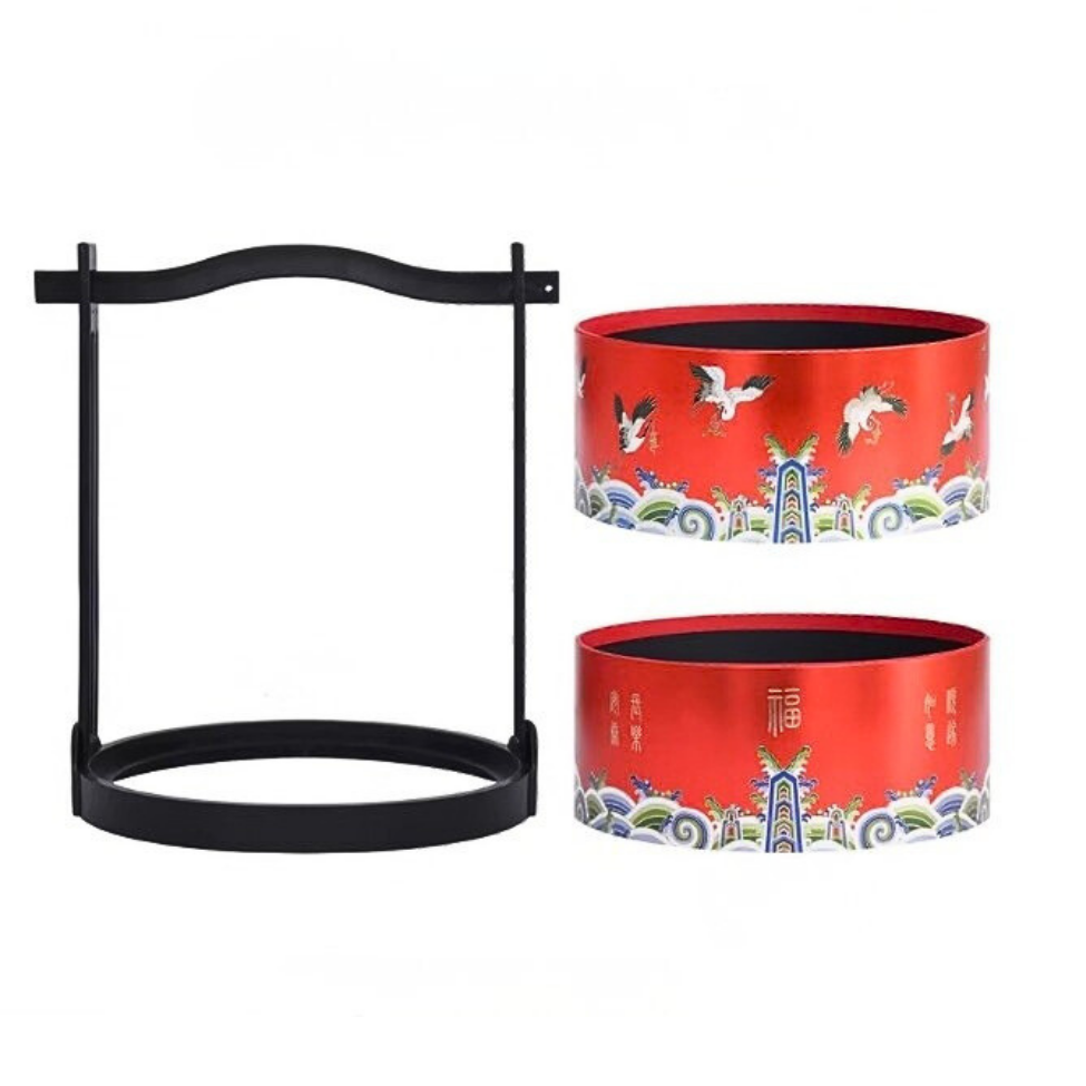 Crimson Crane Basket Round