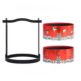 Crimson Crane Basket Round