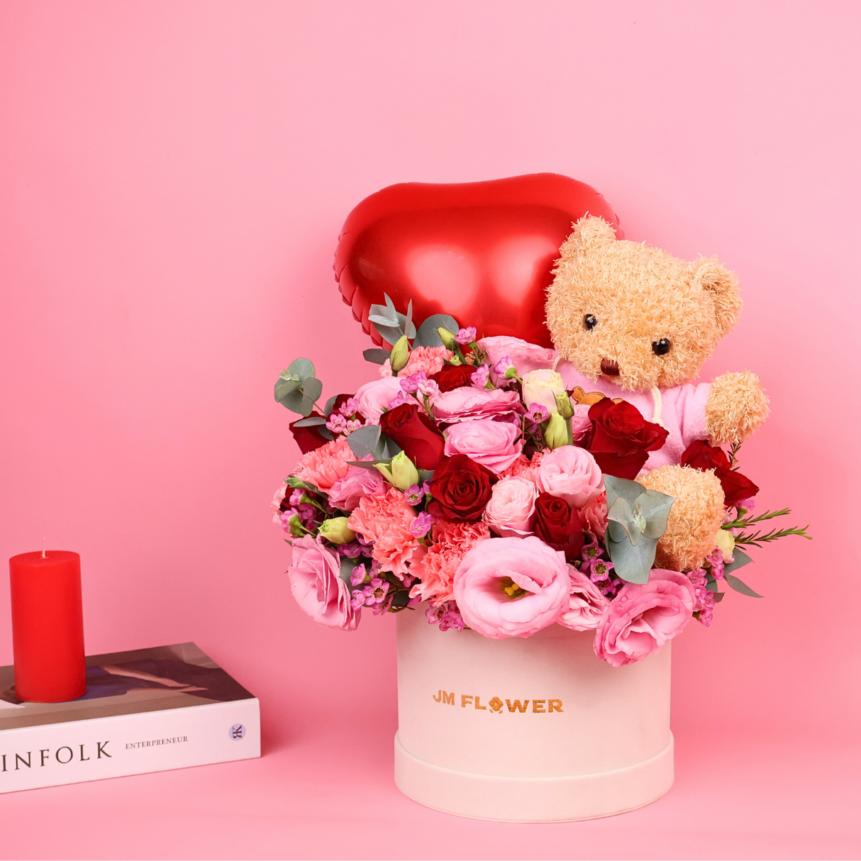 Darling Soulmate (Rose, Eustoma, Carnation) - Valentine Flower Box