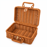 Vintage Rattan Basket with Handle