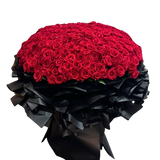 Red garden rose flower bouquet.