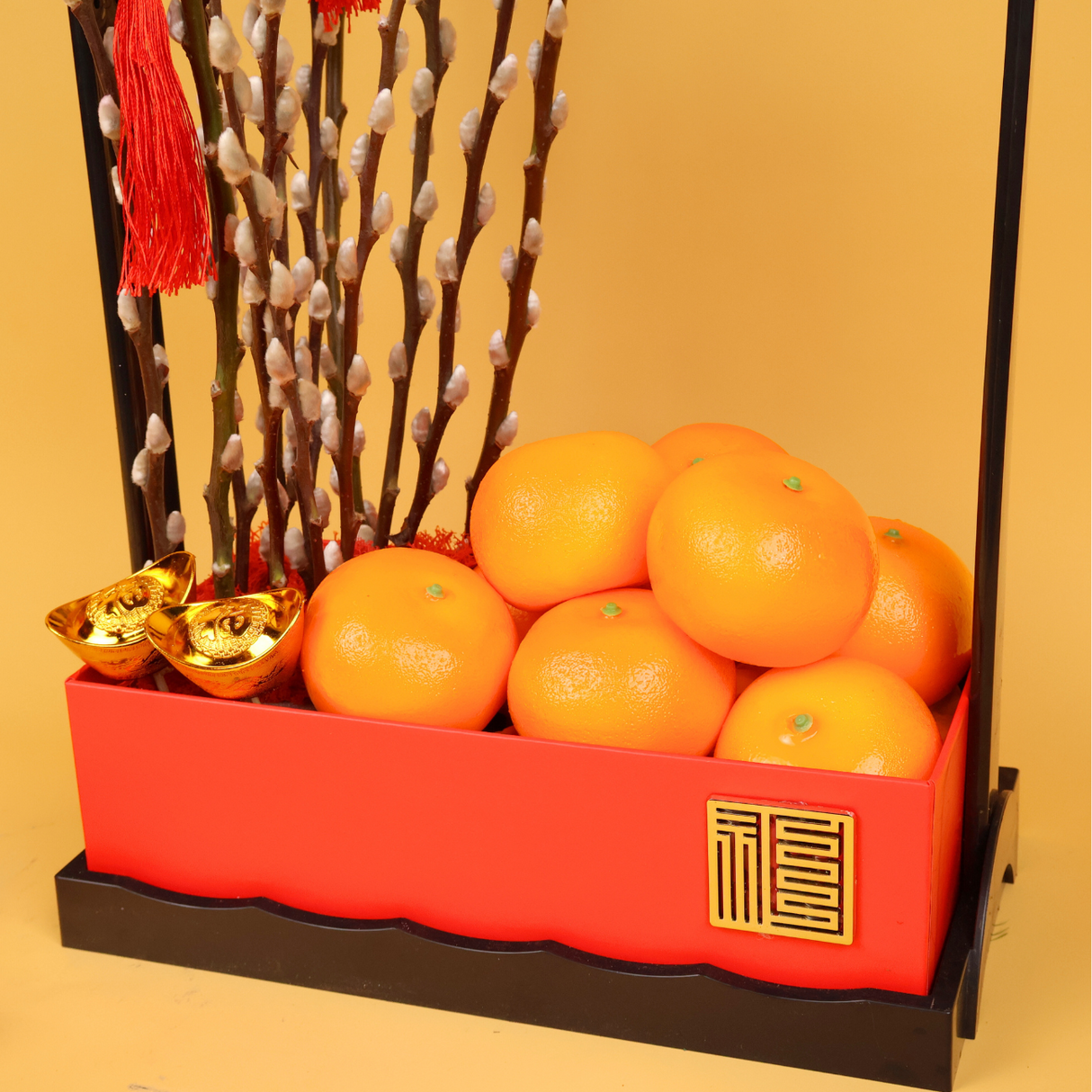 Abundance Blessings (8 Oranges) - Orange and Flower CNY Hamper