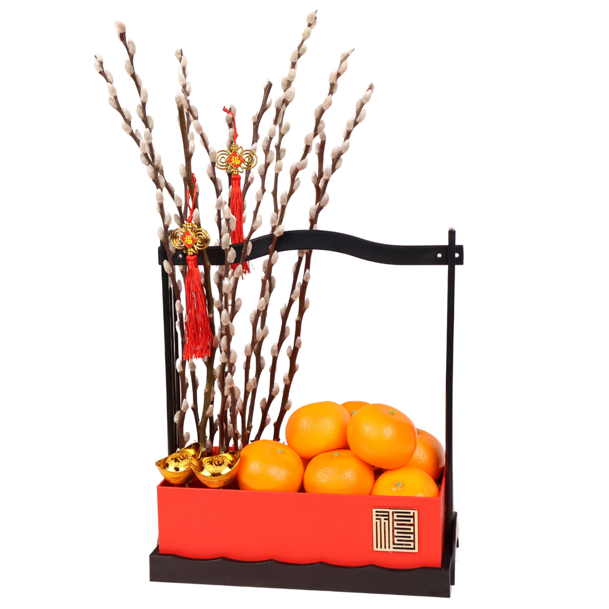 Abundance Blessings (8 Oranges) - Orange and Flower CNY Hamper