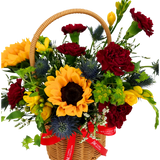 Basket of Sunshine (2 Sunflower, Carnation)