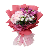 Blooming Treasure (1 Hydrangea, 5 Roses) - Flower Bouquet