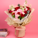 Blush Ethereal (12 Roses, Hydrangea) - Flower Bouquet