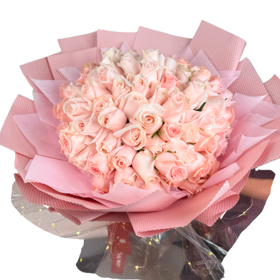 Blushing Devotion (99 Ecuadorian Roses) - Flower Bouquet