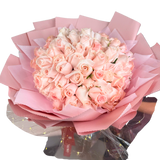 Blushing Devotion (99 Ecuadorian Roses) - Flower Bouquet