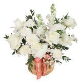 Brielle (8 Roses) - Reflexed Rose Flower Basket