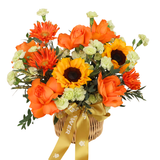 Cadence (5 Roses) - Reflexed Rose Flower Basket