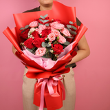 Candy Kisses (9 Roses) - Valentine Flower Bouquet