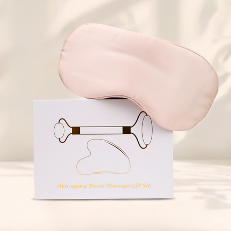 Eye Mask, Jade Roller & Gua Sha Beauty Set