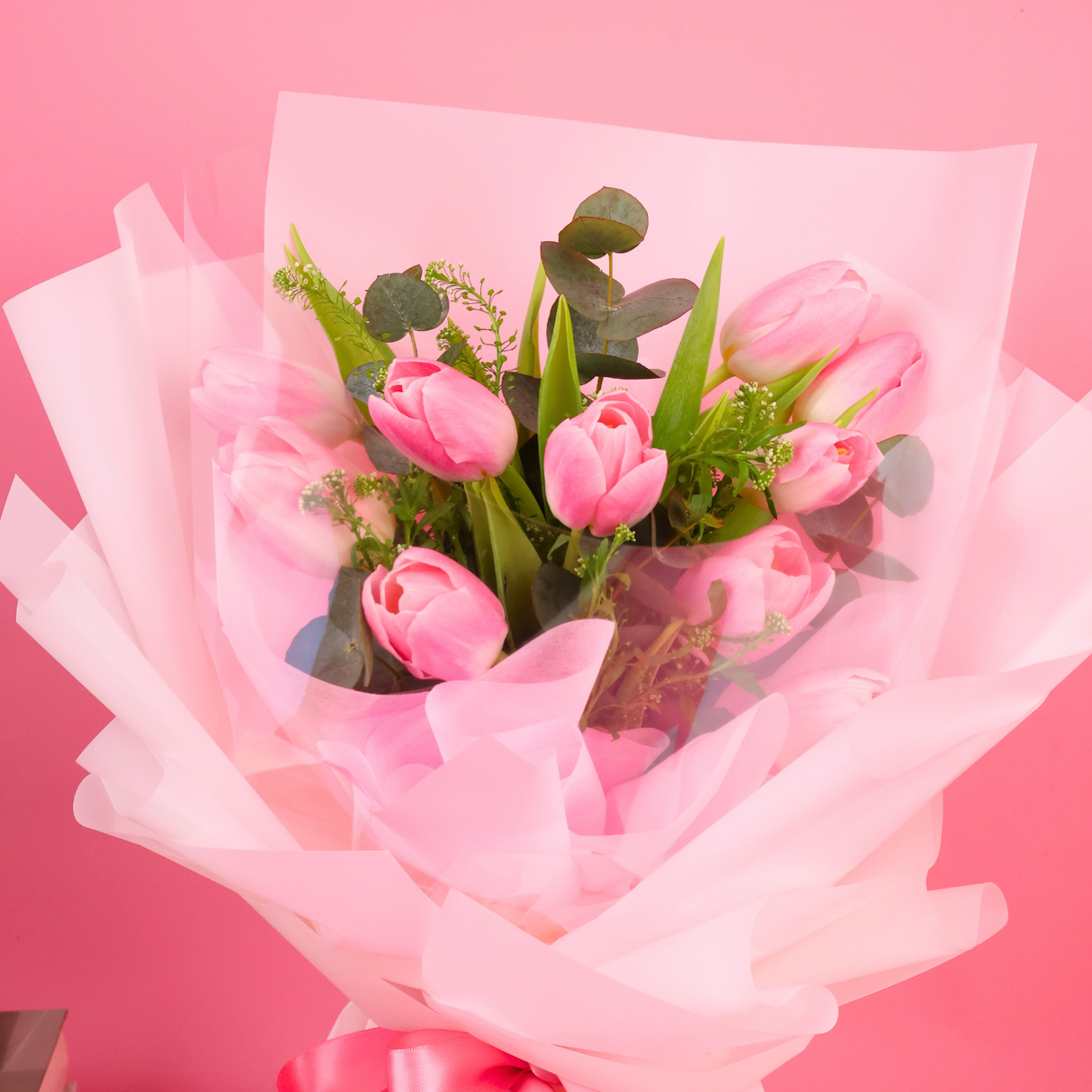 Cloud Love (10 Tulips) - Valentine Flower Bouquet