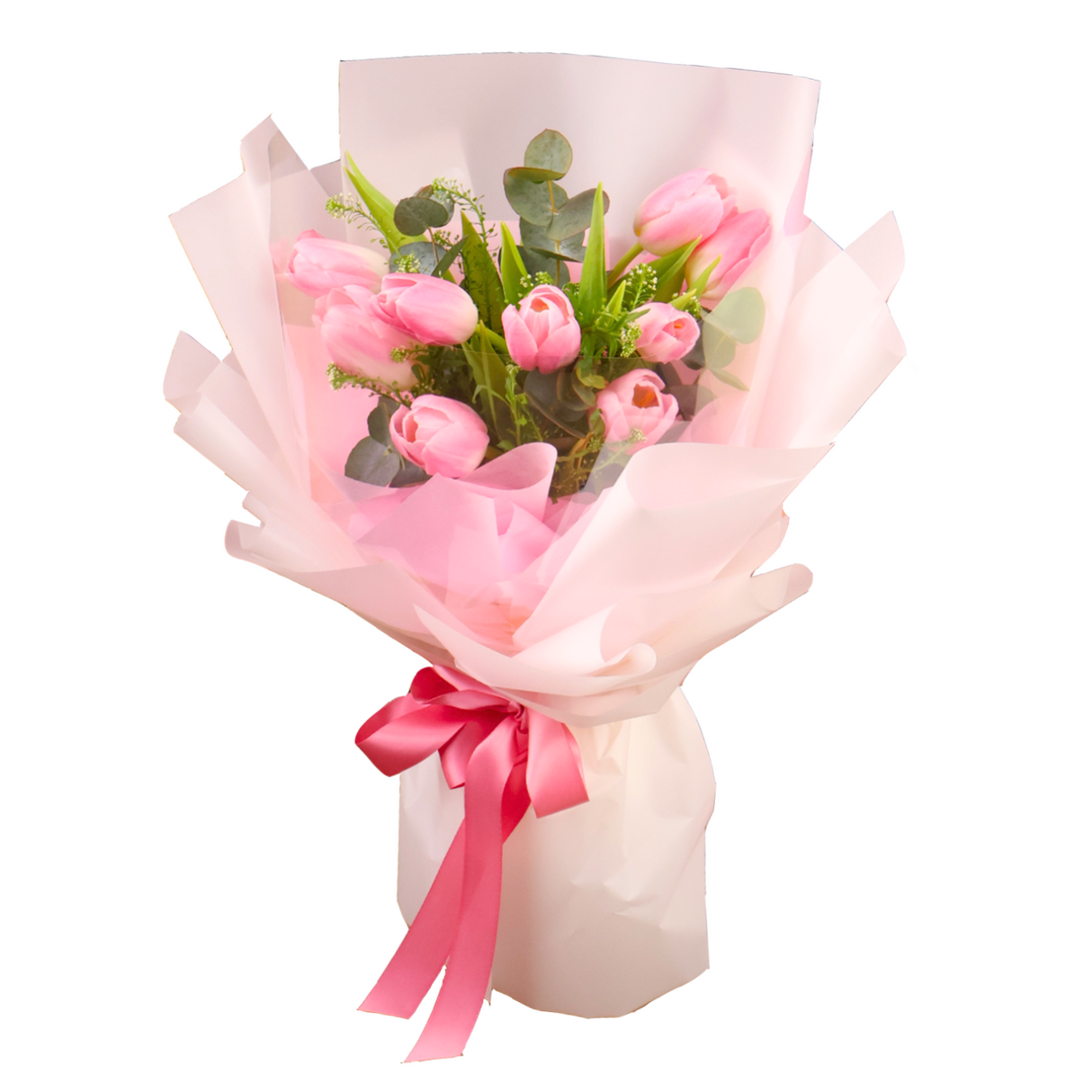 Cloud Love (10 Tulips) - Flower Bouquet