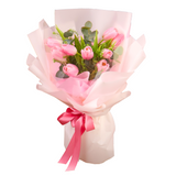 Cloud Love (10 Tulips) - Flower Bouquet