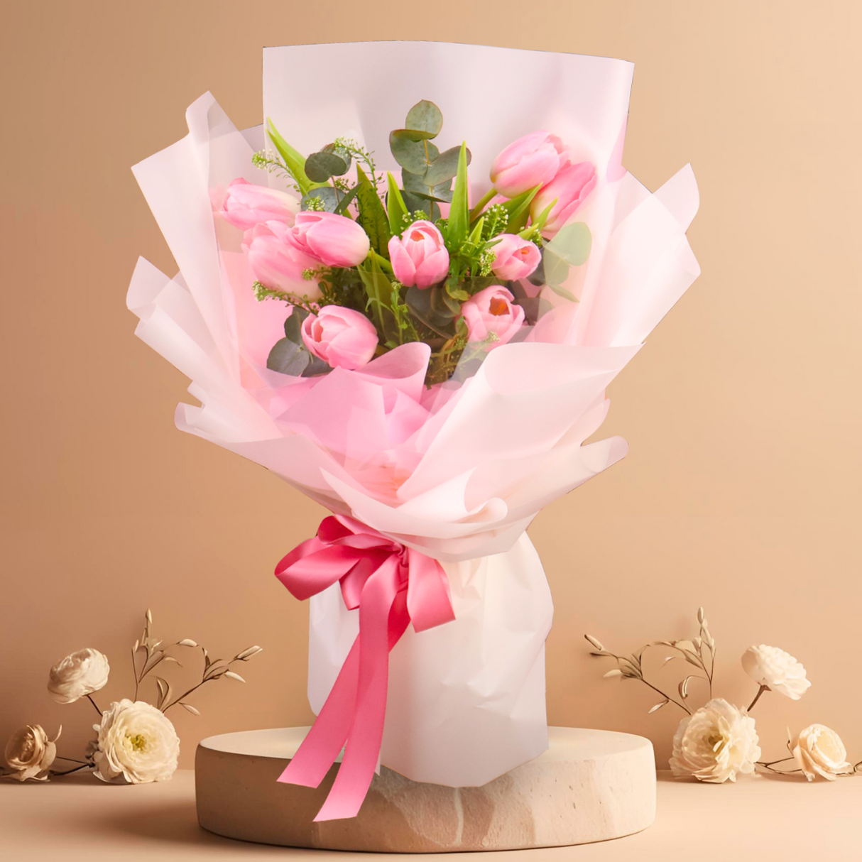 Cloud Love (10 Tulips) - Mother's Day Bouquet