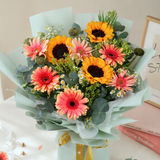 Coralie (10 Gerbera) - Flower Bouquet