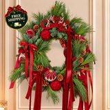 Crimson Garland - Christmas Wreath