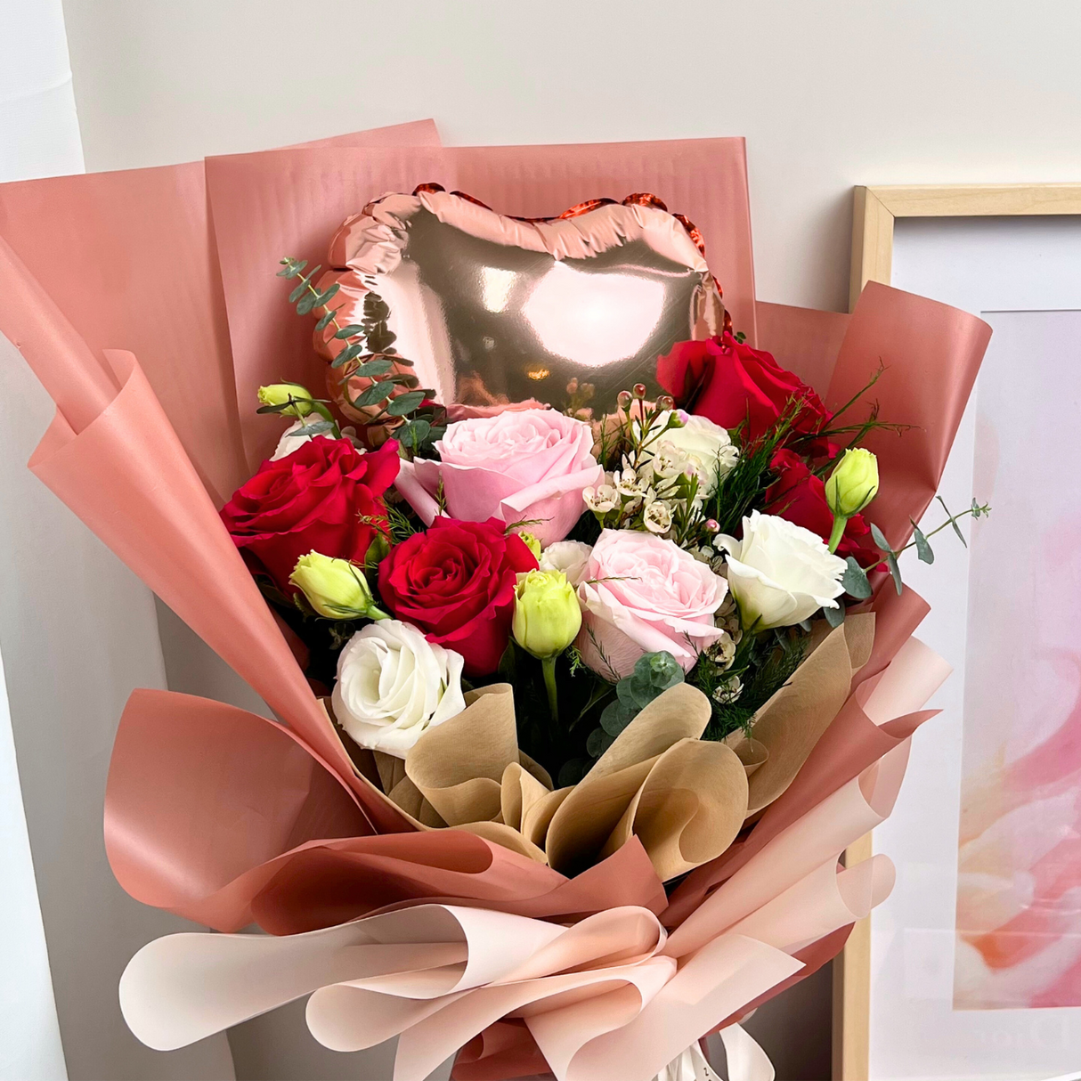 Cupid's Garden (6 Roses) - Valentine Flower Bouquet