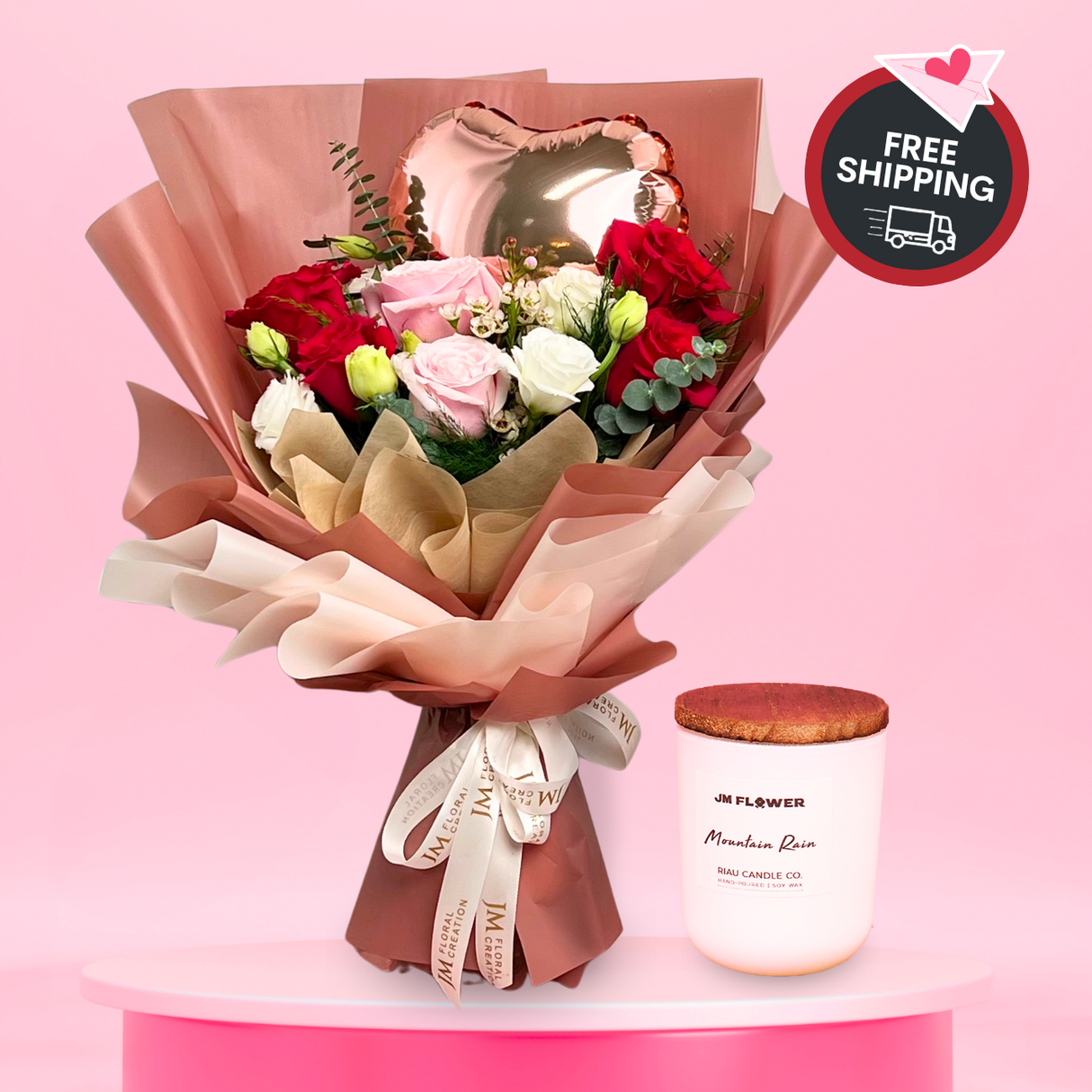 Cupid's Garden (6 Roses) - Valentine Flower Bouquet