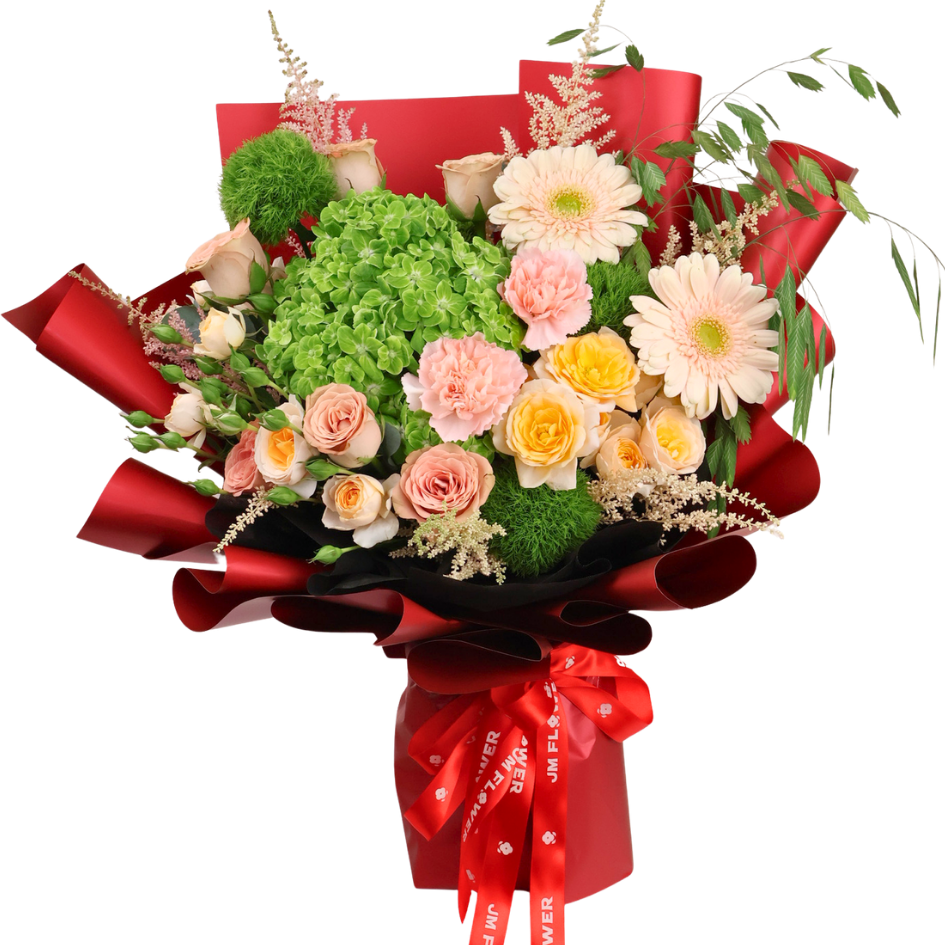 Danica (Hydrangea, Roses, Astilbe) - Flower Bouquet