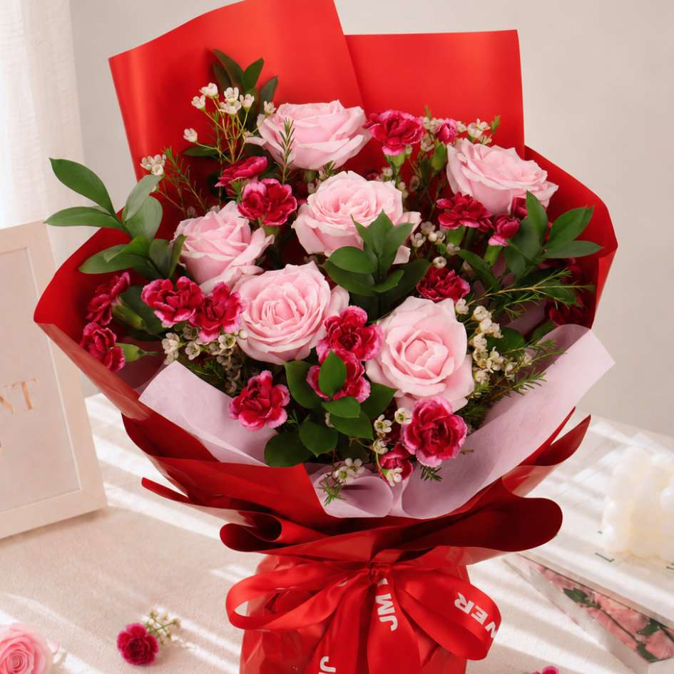 Eugenie (6 Roses) - Flower Bouquet