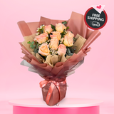 Fondness (9 Roses) - Valentine Flower Bouquet