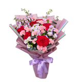 Forever Thanks (6 Roses, Carnation Spray)