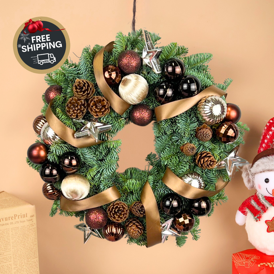 Gleeful Bronze - Christmas Nobilis Wreath