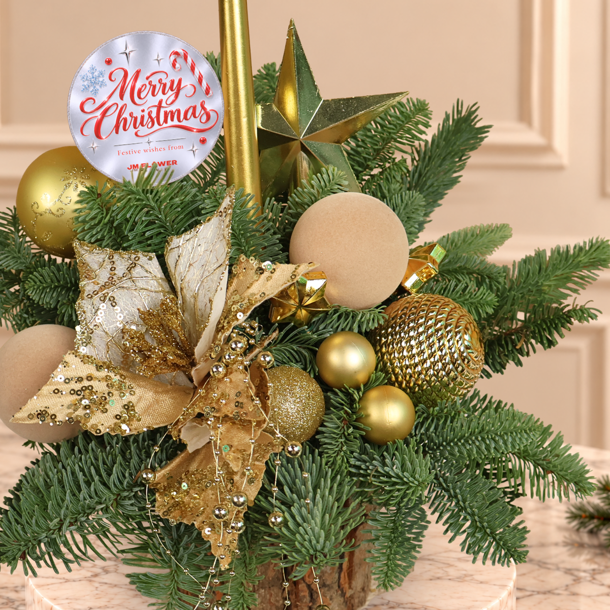Golden Cypress - Christmas Arrangement