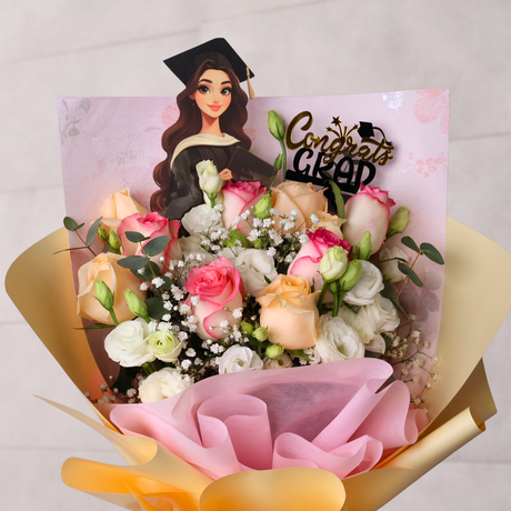 Graceful Journey (12 Roses) - Flower Bouquet