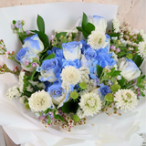 Graciela (10 Roses, 1 Hydrangea) - Flower Bouquet