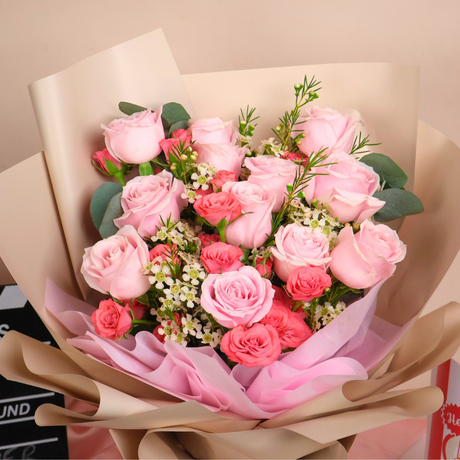 Heartbeat Reel (9 Roses) - Valentine Flower Bouquet