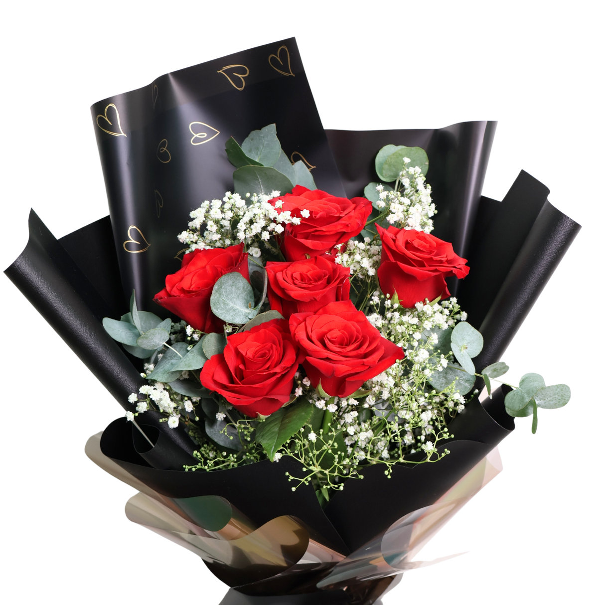 Heartfelt Praise (6 Roses) - Flower Bouquet