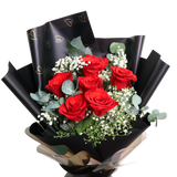 Heartfelt Praise (6 Roses) - Flower Bouquet