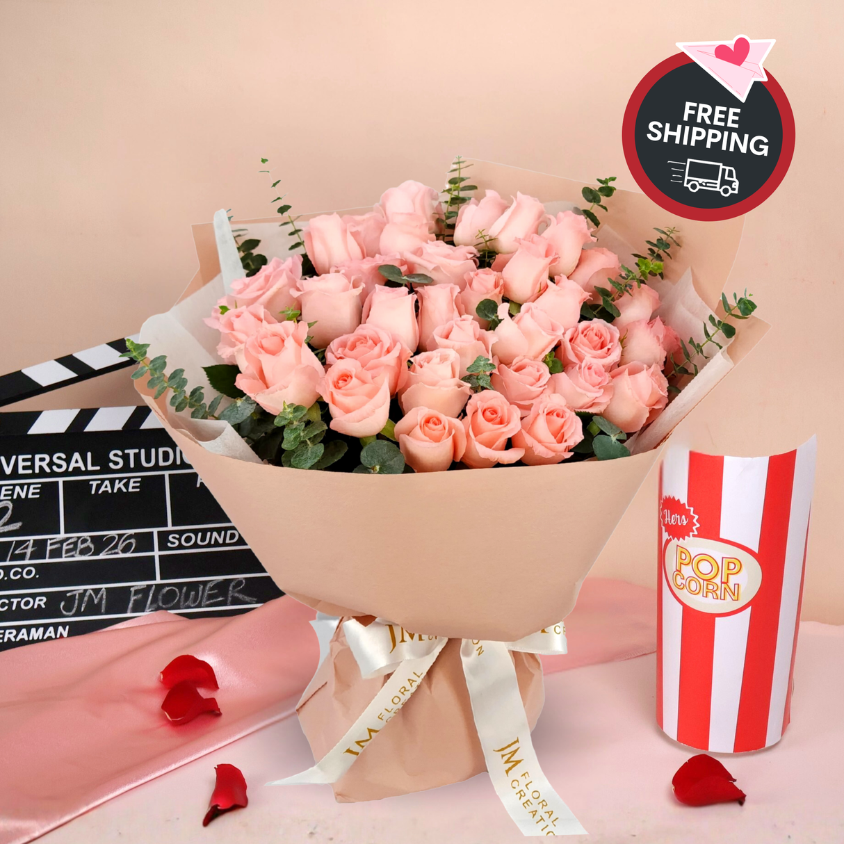 Helena (33 Roses) - Valentine Flower Bouquet