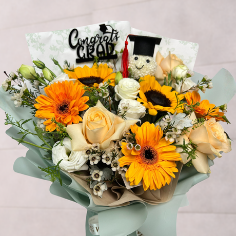 Honor Horizon (Sunflower, Gerberas, Roses) - Flower Bouquet