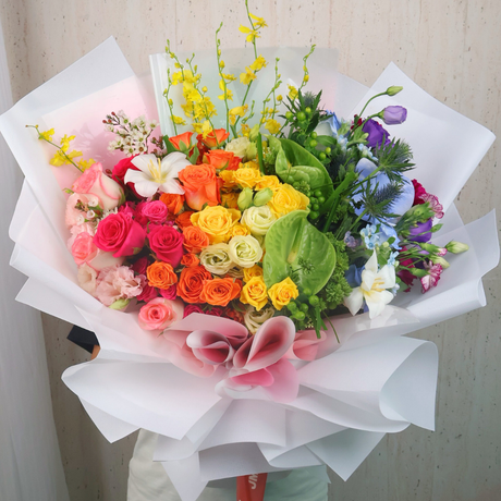 Jacintha (Rainbow) - Luxe Giant Bouquet