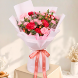 Kindest Love (10 Carnations, 4 Carnation Spray) - Flower Bouquet
