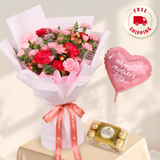 Kindest Love (10 Carnations, 4 Carnation Spray) - Mother's Day Bouquet